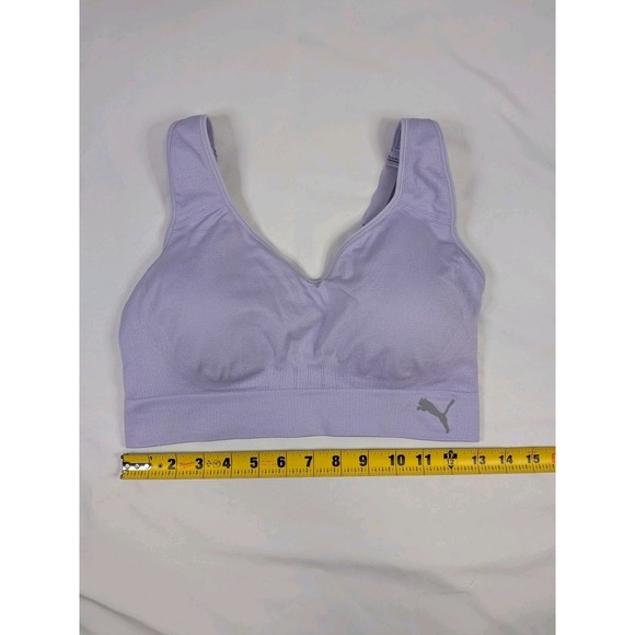 Puma Sports Bra, Light Purple, Women's Large - Picture 3 of 4